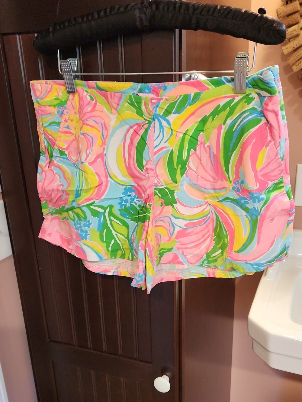 Lilly Pulitzer Pink Multicolor Tropical Print Bermuda Shorts